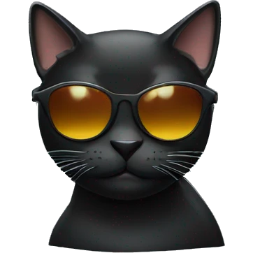 Black Cat with sunglasses emoji