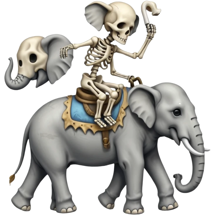 Skeleton Rider on elephant emoji