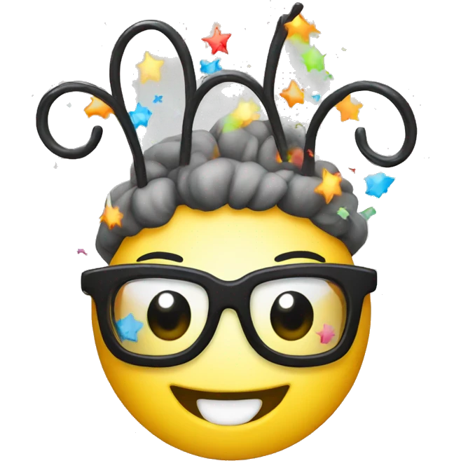Happy New year Glasses emoji
