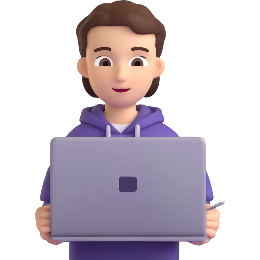 teenager with a laptop emoji