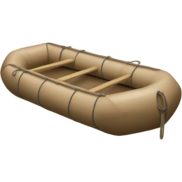 Dark Beige raft emoji