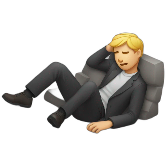 Someone lying on his facec the ground and waiting emoji
