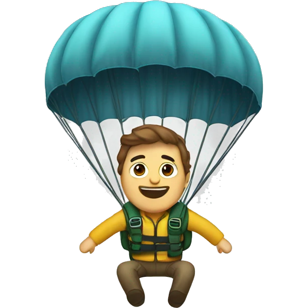 Steve in a parachute  emoji