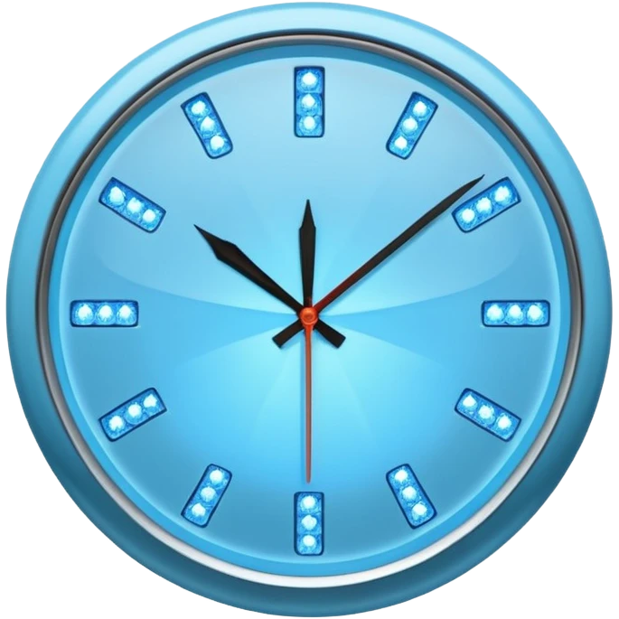 baby blue rhinestone clock emoji