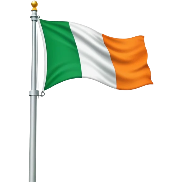 Irish flag on a pole emoji