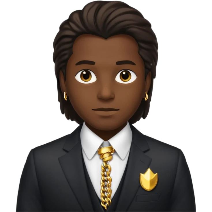 Black pimp very dark skin emoji