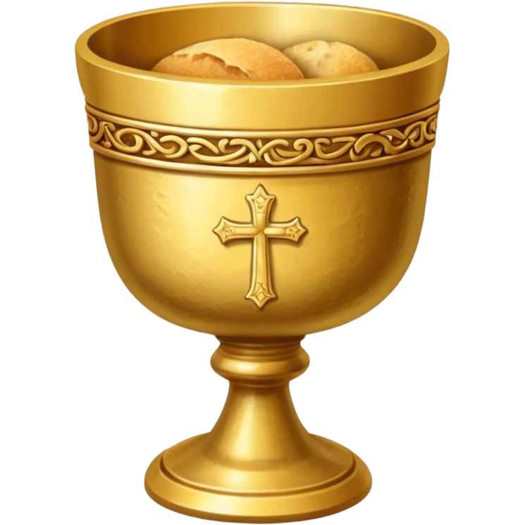 chalice with bread, representing communion emoji