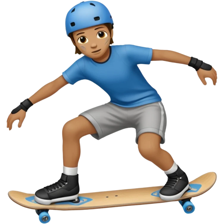 Knee pad skateboarder emoji