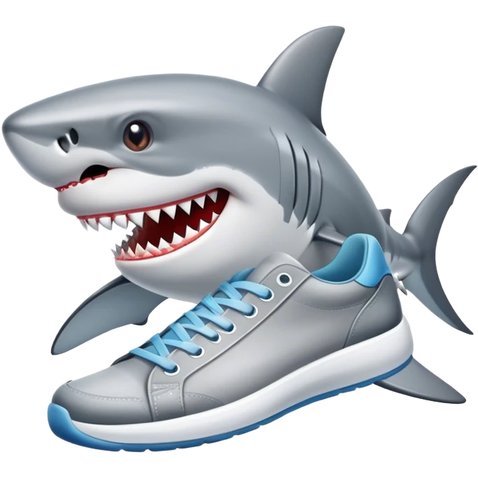 акула в кроссовках emoji