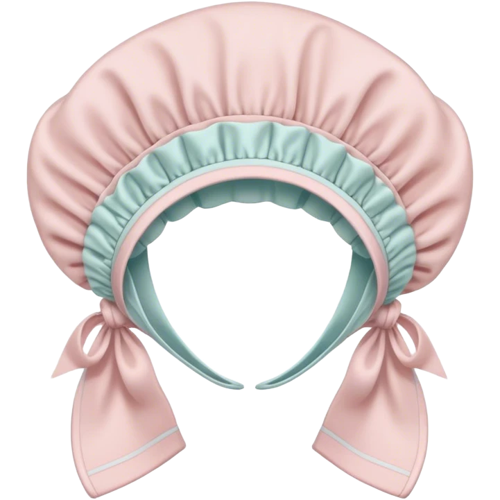 A standalone bonnet, soft fabric, pastel color, simple and classic — no face, no head. emoji