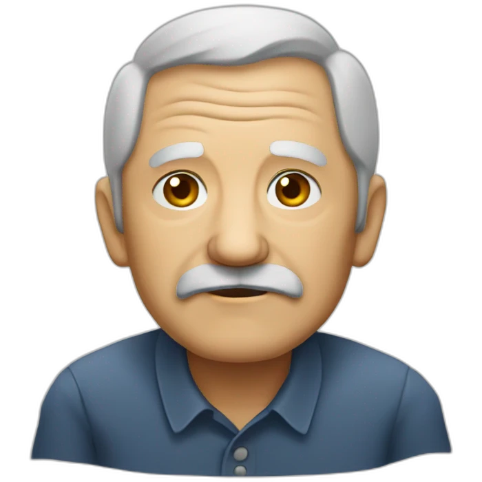 old man facing the floor emoji
