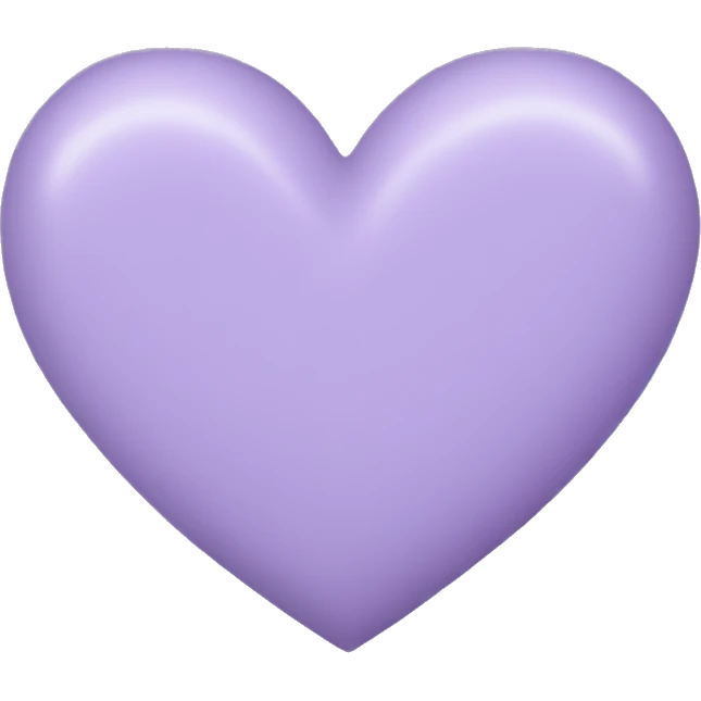 lavender colored heart emoji