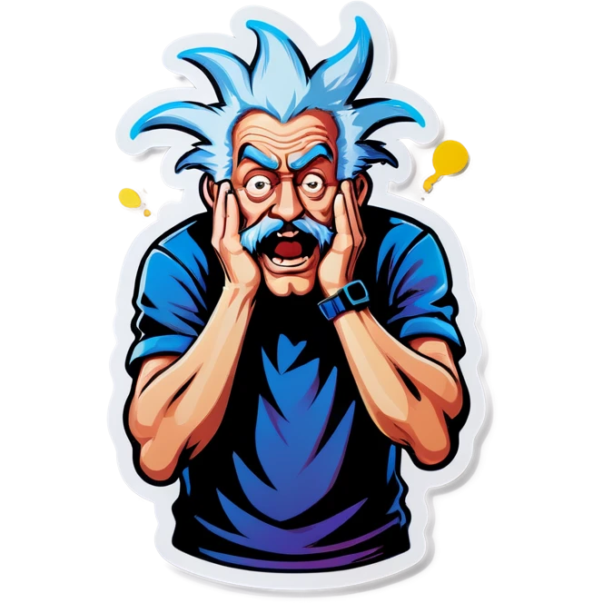 Crazy man who overthinking emoji
