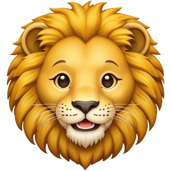 simple cartoon lion face emoji