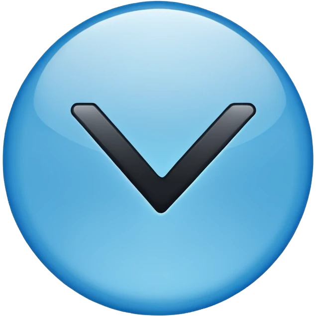 Un circulo azul de verificación emoji