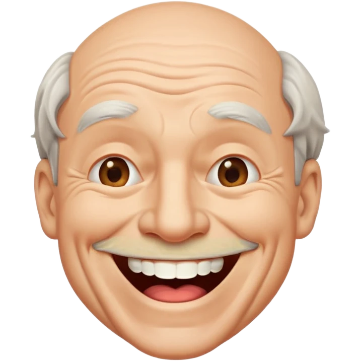 een man van 50 die een theather voorstelling geeft en een leuke grap maakt zonder hartje emoji