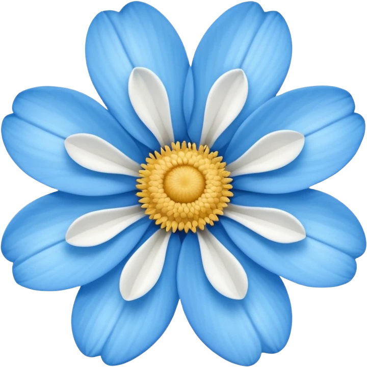 white blue  flower emoji