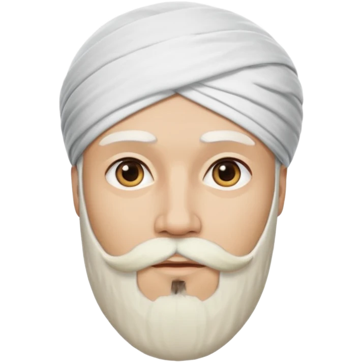 mullah bearded man with a white turban emoji