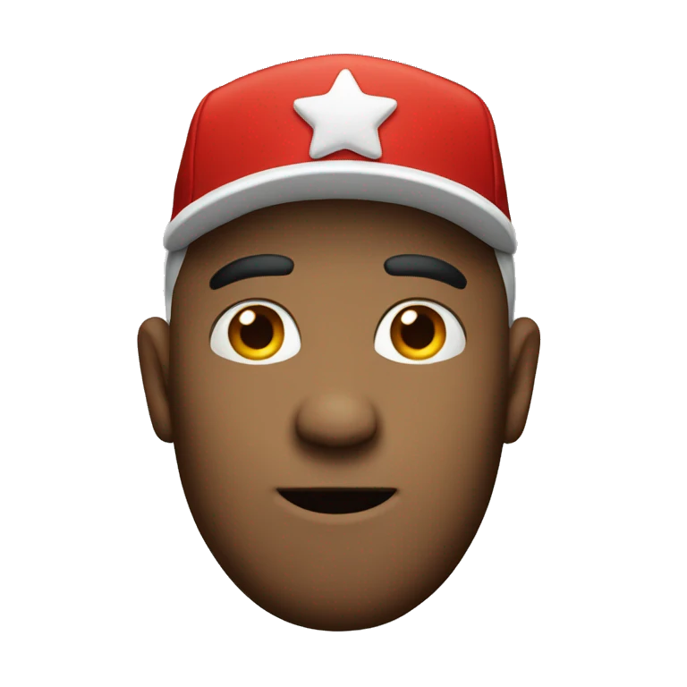 Red hat wearing white man emoji