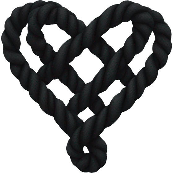 black rope heart  emoji
