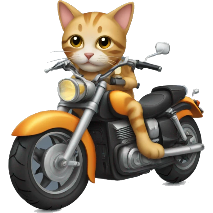 Cat on a motorcycle  emoji