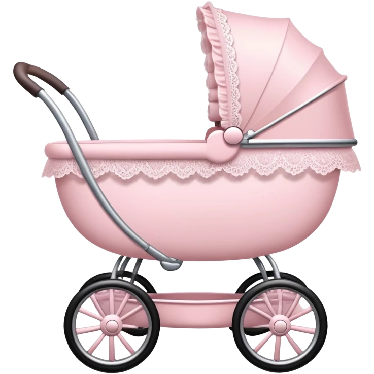 Light pink fancy baby stroller emoji