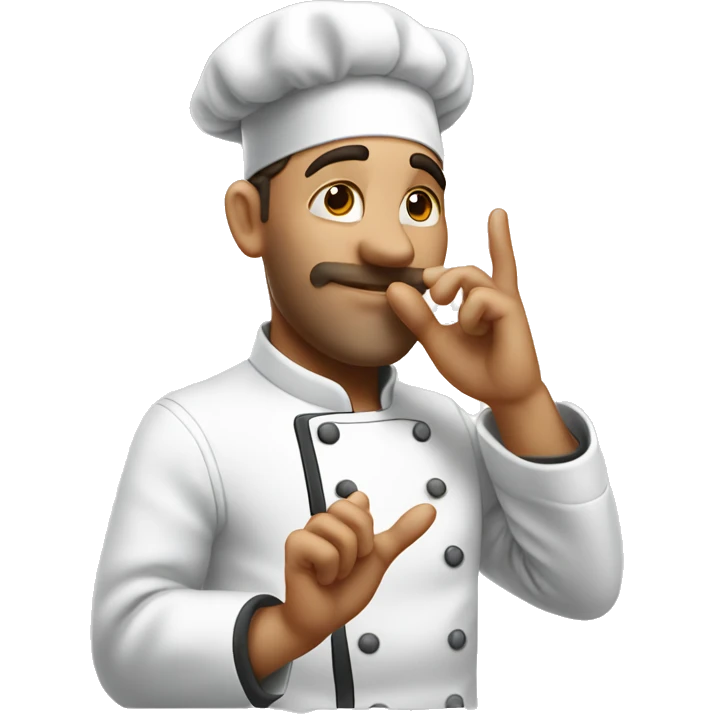 Chef kissing his fingers emoji