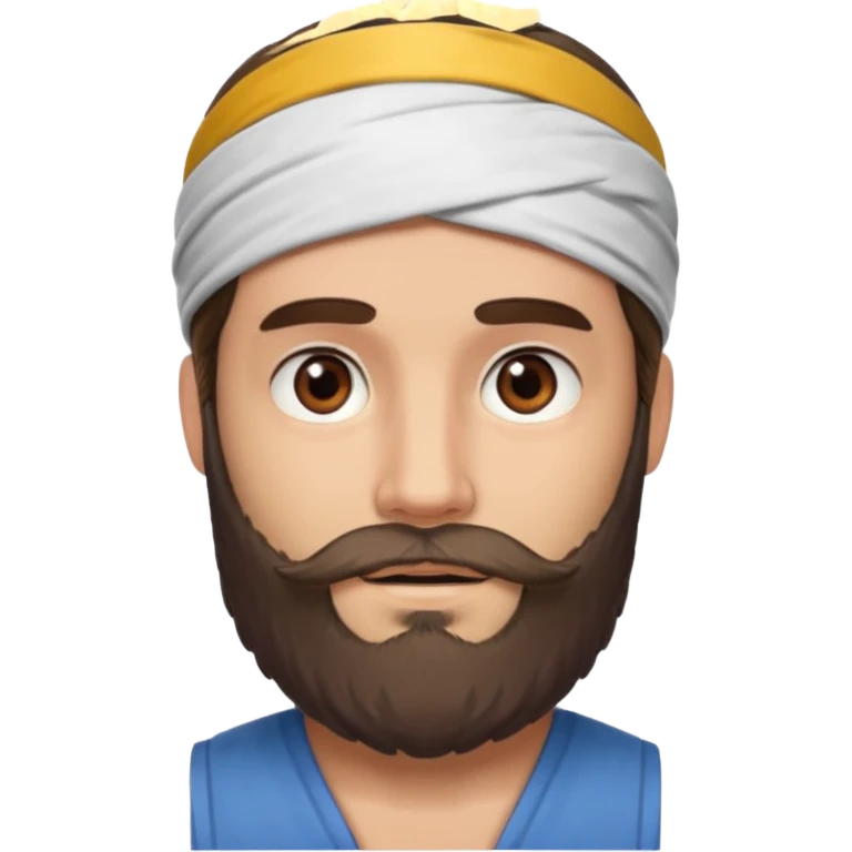 man bearded headband emoji