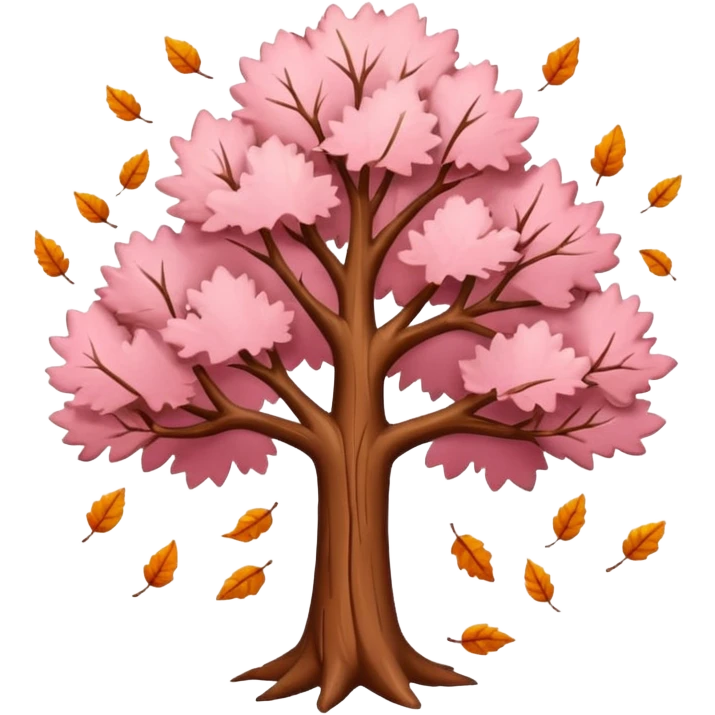 light pink autumn tree emoji