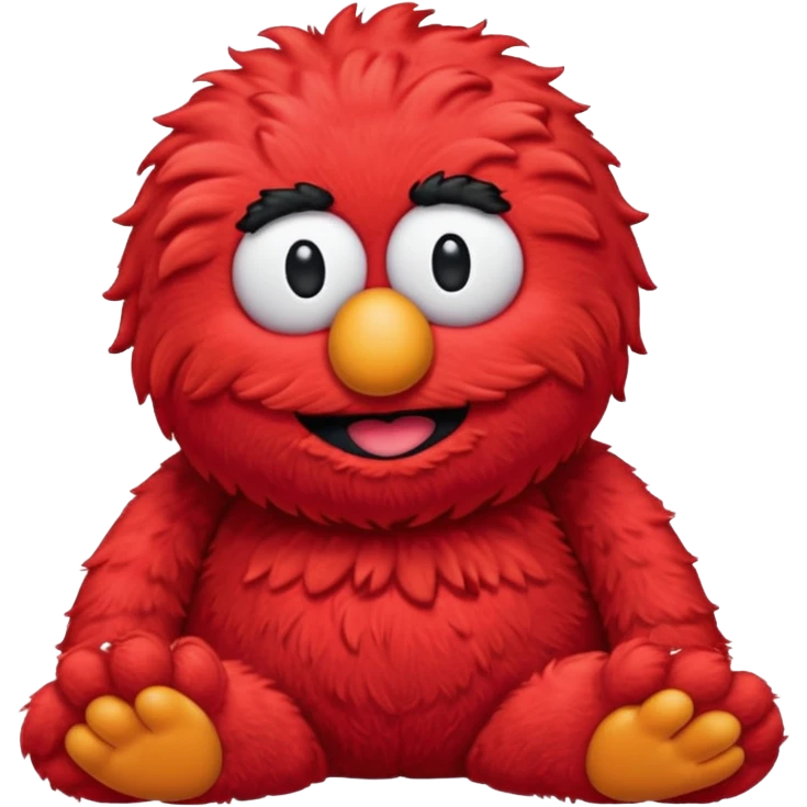 Elmo no eyebrows or mustache  emoji