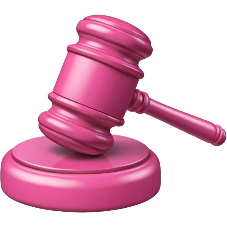 pink gavel emoji