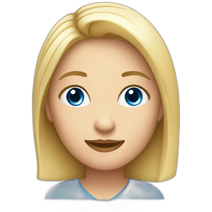 Maestra de inglés rubia y ojos azules emoji