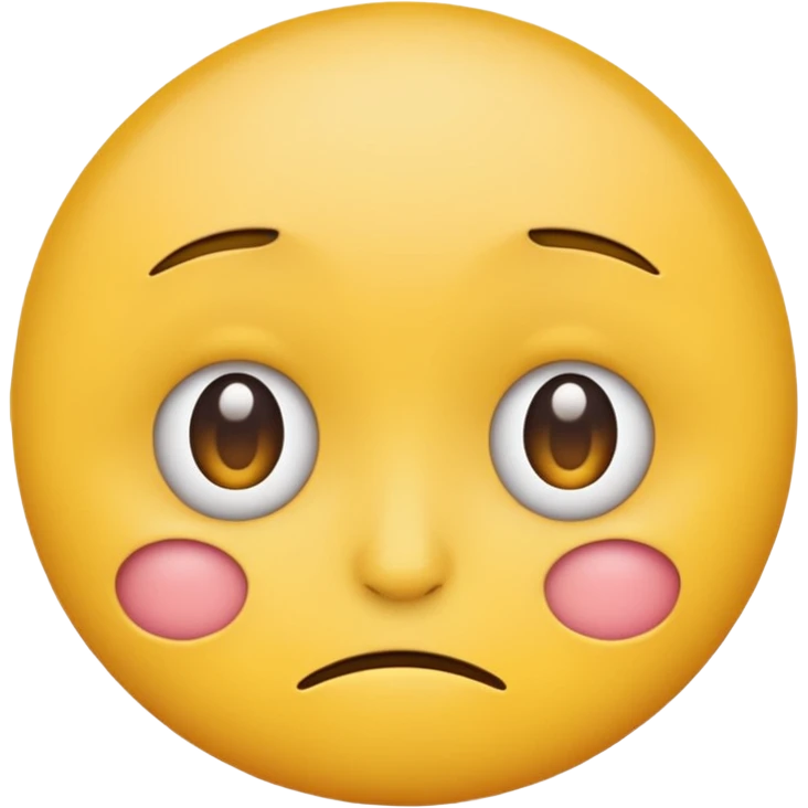 A yellow round face emoji side eye emoji