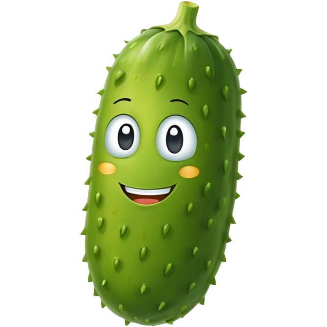 dill pickle with a smile emoji