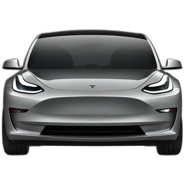grey tesla model 3 emoji