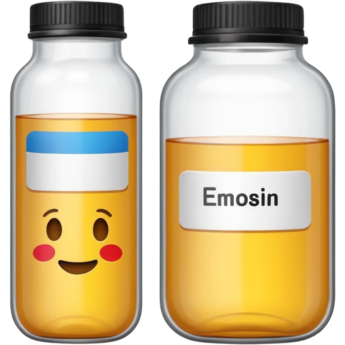 emoji of tubes and jar with brand labels, minimalistic design emoji