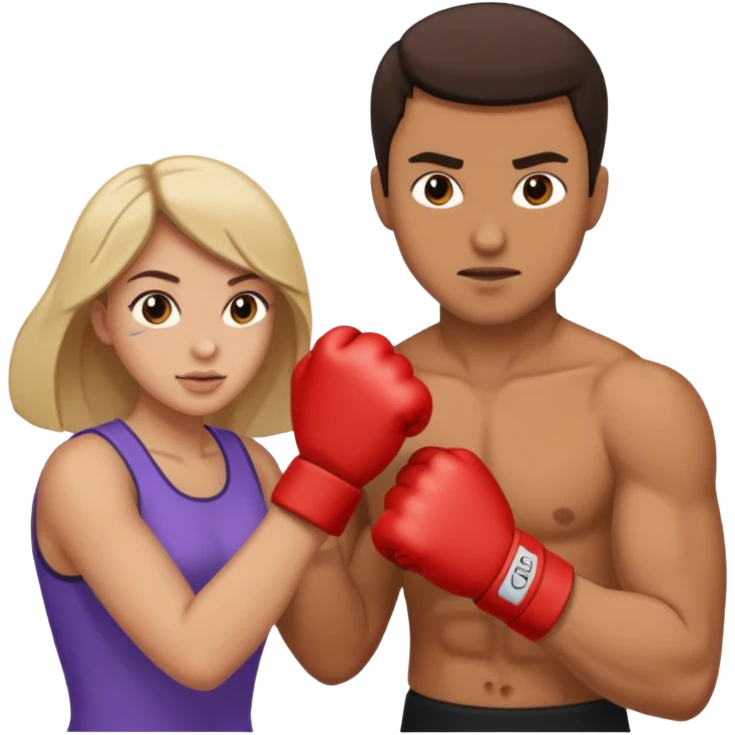man punching a woman emoji