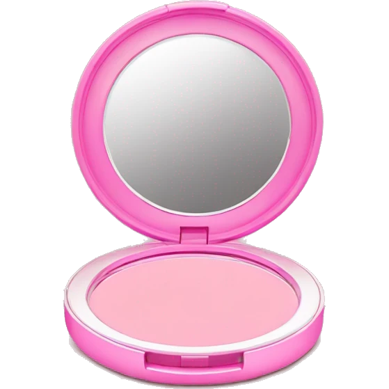 Pink compact open with white mirror  emoji
