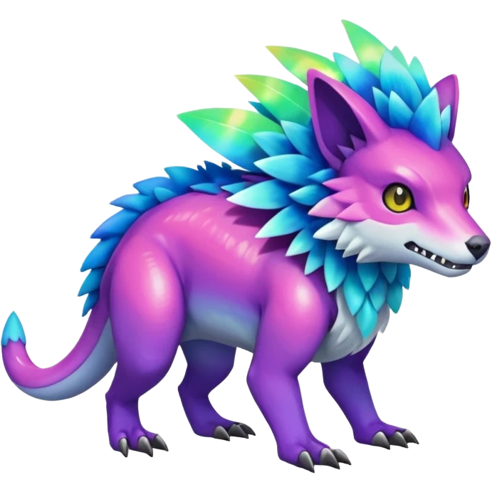  colorful modern Fakémon-Pokémon-Digimon-Vernid-creature (full body) emoji