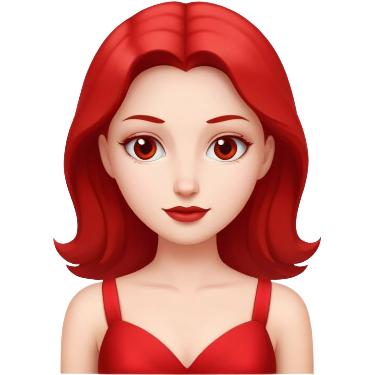 white conservative woman in red dress emoji