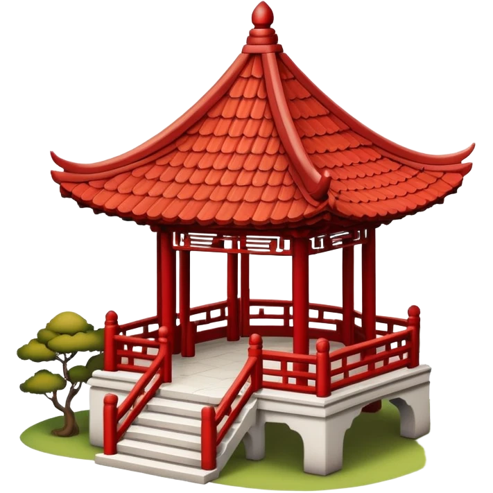 Petite Chinese garden pavilion emoji