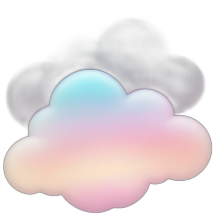 Pastel gradient hue cloud emoji