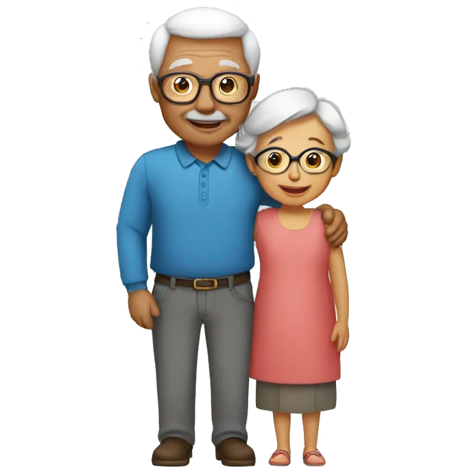 grandparents and grandchild emoji
