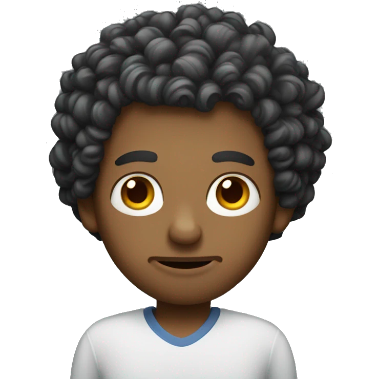 curly man with big eyes emoji