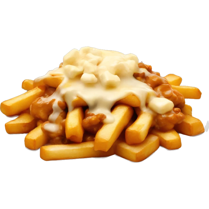 poutine with gravy and cheese curds emoji