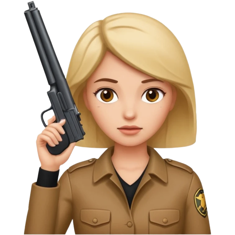 Woman holding gun to head emoji