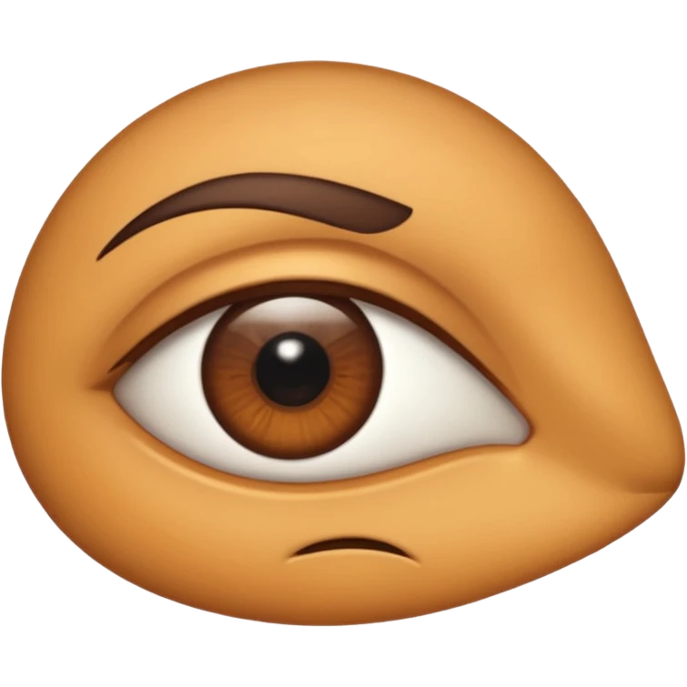 A side eye only seeing one eye looking towards you from the left emoji
