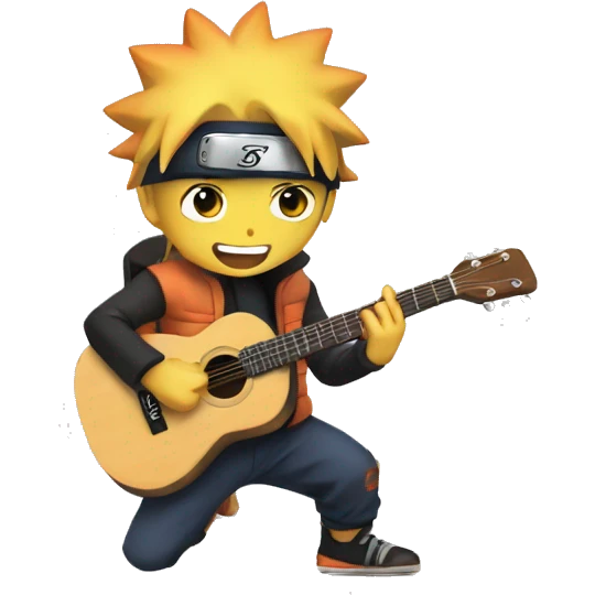 Naruto playing guitar emoji