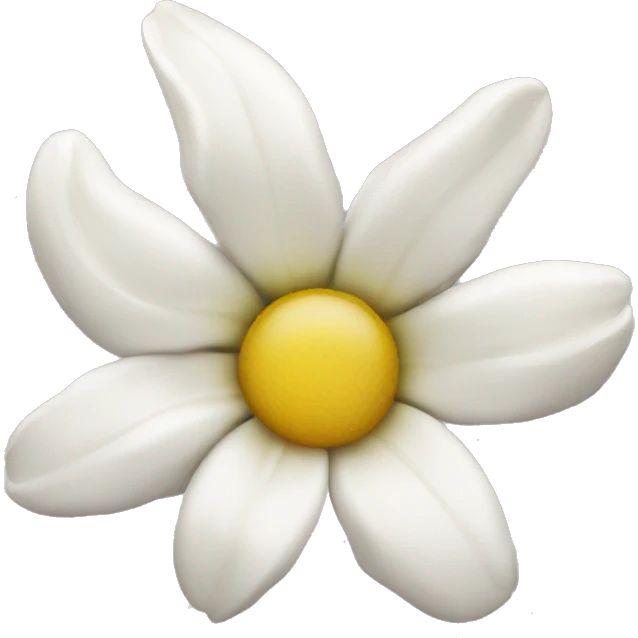 White flower claw clip emoji