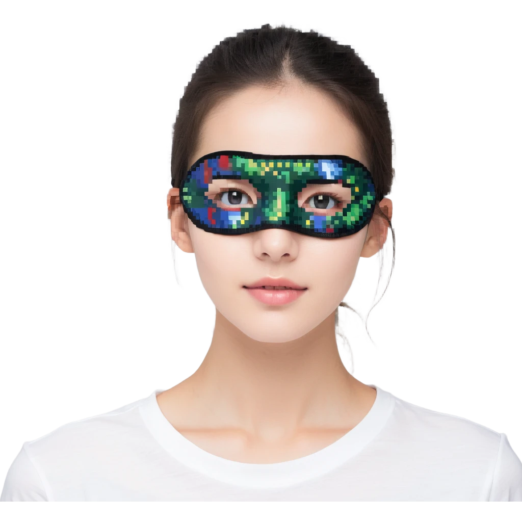 simple black superhero eye mask emoji